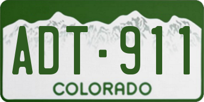 CO license plate ADT911