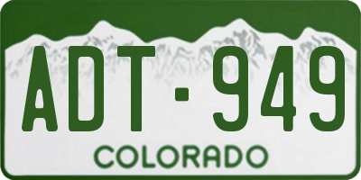 CO license plate ADT949
