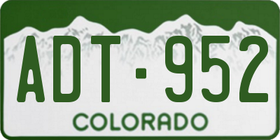 CO license plate ADT952