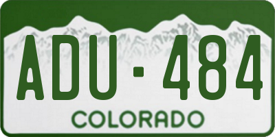 CO license plate ADU484