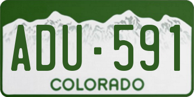 CO license plate ADU591