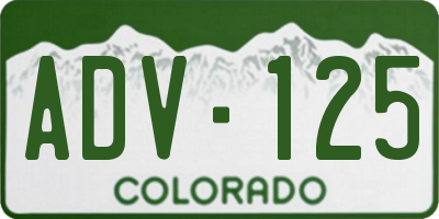 CO license plate ADV125