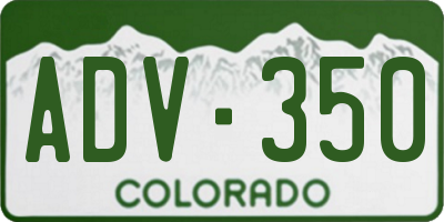 CO license plate ADV350