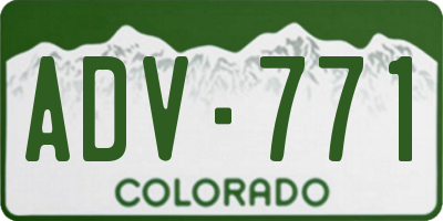 CO license plate ADV771