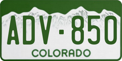 CO license plate ADV850