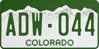 CO license plate ADW044