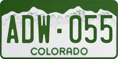 CO license plate ADW055