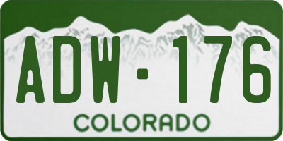 CO license plate ADW176