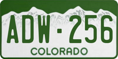 CO license plate ADW256