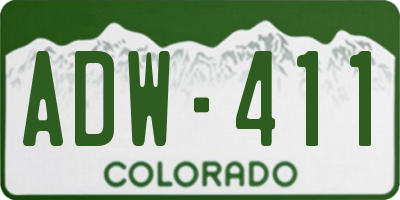 CO license plate ADW411