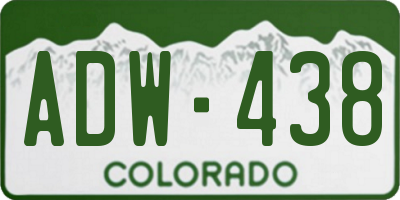 CO license plate ADW438