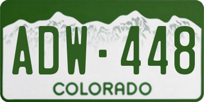 CO license plate ADW448