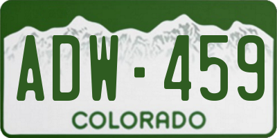 CO license plate ADW459