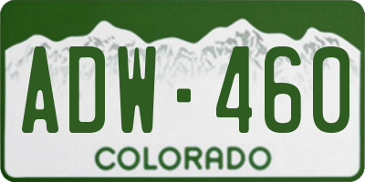 CO license plate ADW460