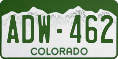 CO license plate ADW462