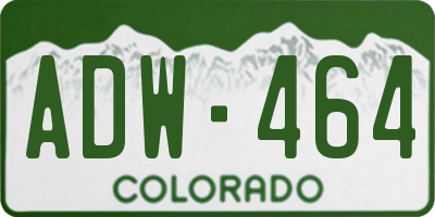 CO license plate ADW464