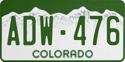 CO license plate ADW476