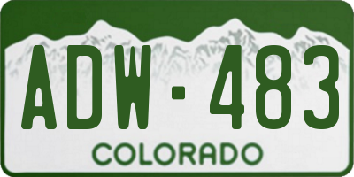 CO license plate ADW483