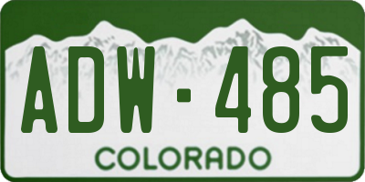 CO license plate ADW485