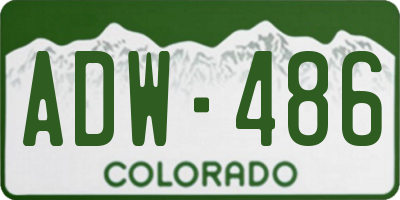 CO license plate ADW486