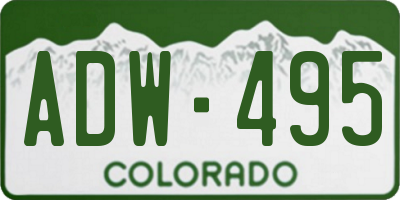 CO license plate ADW495