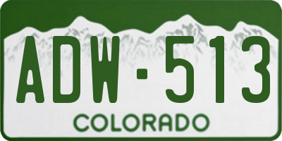 CO license plate ADW513