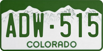 CO license plate ADW515