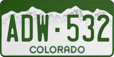 CO license plate ADW532