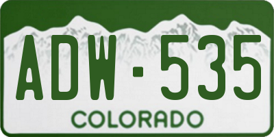 CO license plate ADW535
