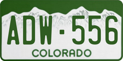 CO license plate ADW556