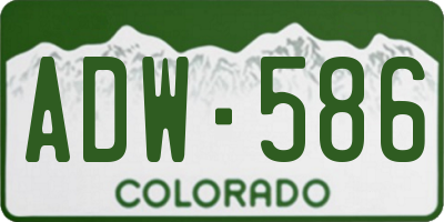 CO license plate ADW586