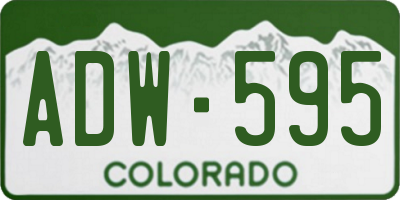 CO license plate ADW595