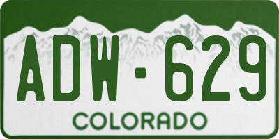 CO license plate ADW629