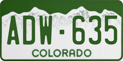 CO license plate ADW635