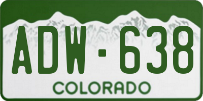 CO license plate ADW638