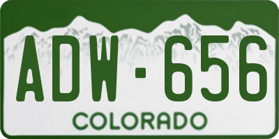CO license plate ADW656