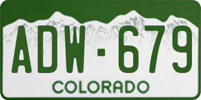 CO license plate ADW679