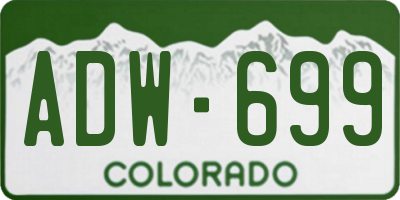CO license plate ADW699