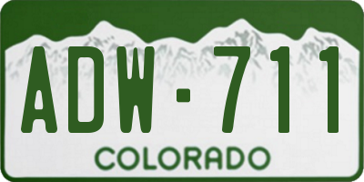 CO license plate ADW711
