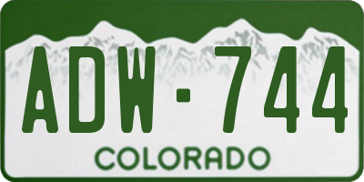 CO license plate ADW744
