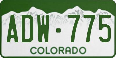 CO license plate ADW775