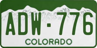 CO license plate ADW776
