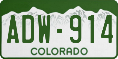 CO license plate ADW914