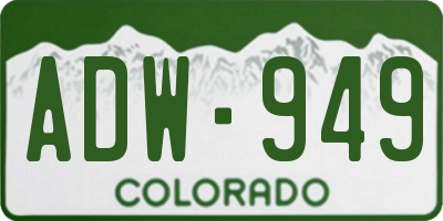 CO license plate ADW949