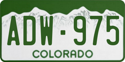 CO license plate ADW975