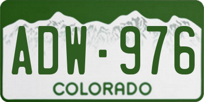 CO license plate ADW976