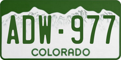 CO license plate ADW977