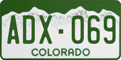 CO license plate ADX069