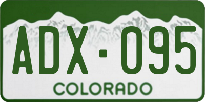 CO license plate ADX095