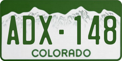 CO license plate ADX148